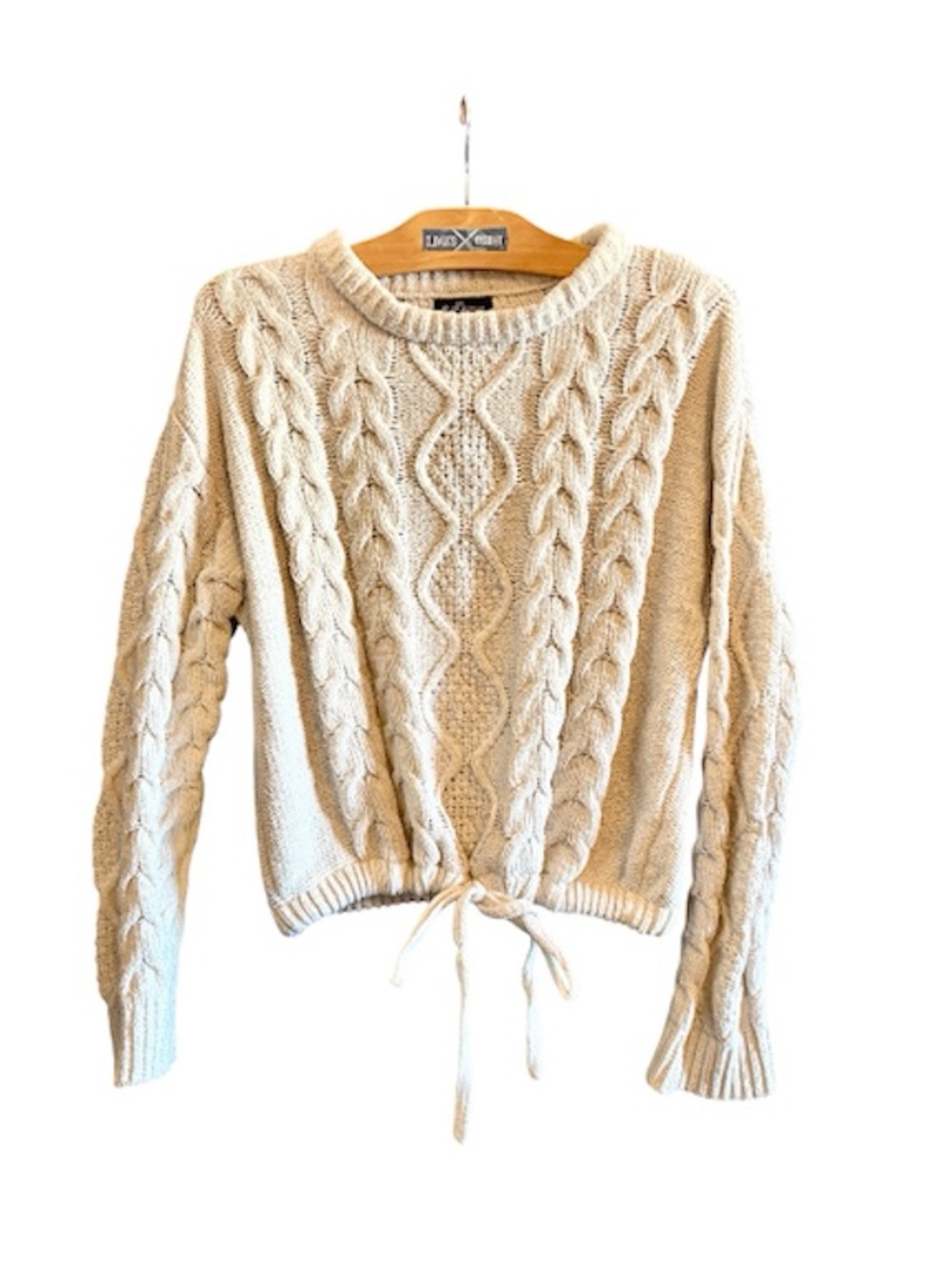 Self Esteem Textured Knit Pullover in Cream